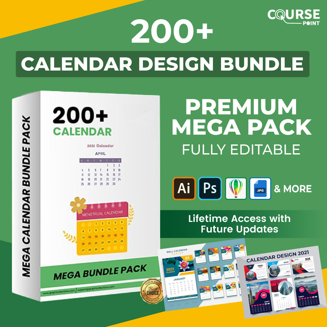 200+ Calendar Design Premium Bundle - Coursepoint