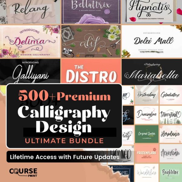 500+ Premium Calligraphy Design Ultimate Bundle